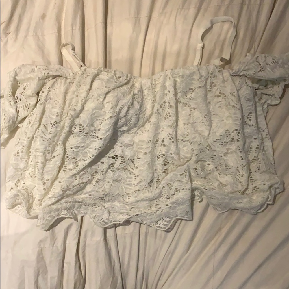 Off the shoulder lace top